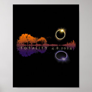 America Totality Reflections 4-8-24 Solar Eclipse Poster
