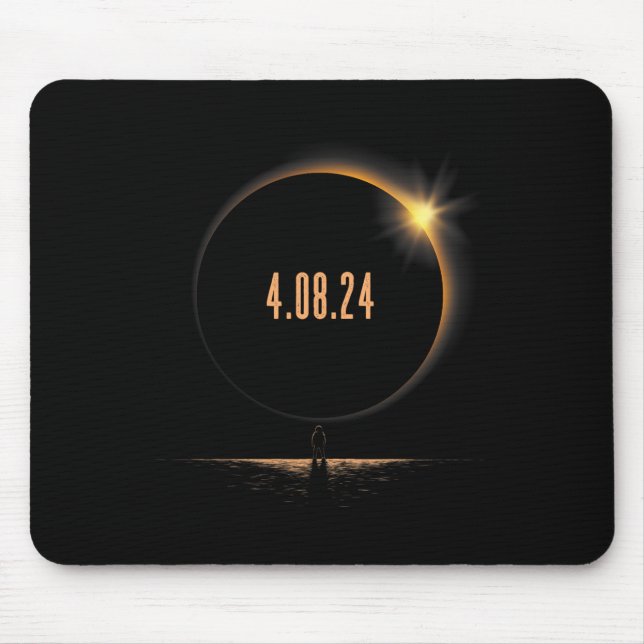 America Totality Spring 4.08.24 Total Solar Eclips Mouse Pad (Front)