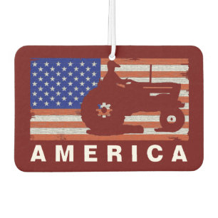AMERICA -Tractor FLAG  Car Air Freshener