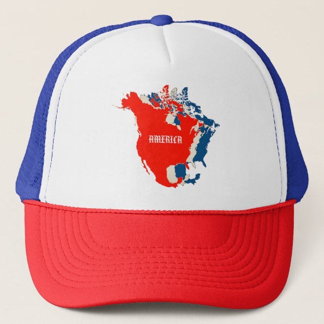 AMERICA TRI COLOR TRUCKER HAT (Front)