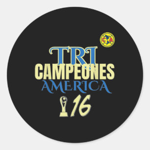 America Tricampeon. Amame Mas  Classic Round Sticker