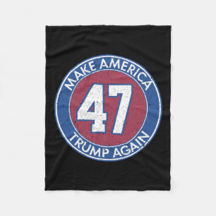 America Trump Again 47 Fleece Blanket