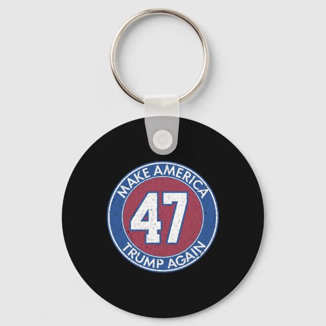 America Trump Again 47  Key Ring (Front)