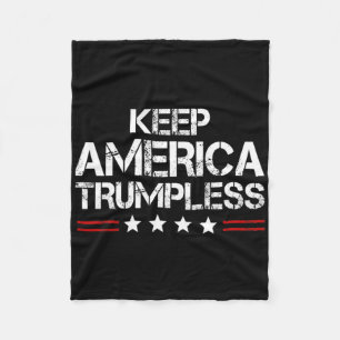 America Trumpless - Funny Anti Trump Mens & Wo Fleece Blanket
