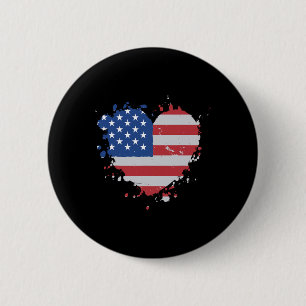 America Under Distress Usa Upside Down American Fl 6 Cm Round Badge