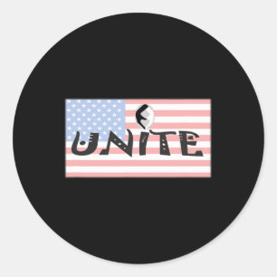 America Unite Biden Trump Campaign Election Classic Round Sticker