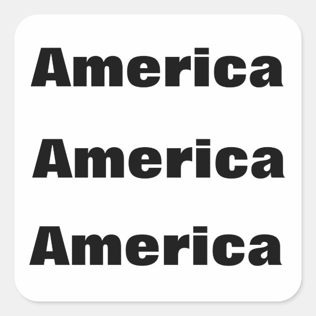 America (update your maps) square sticker (Front)