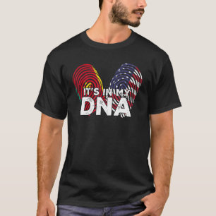 America US Flag Proud Senegal Senegalese DNA Finge T-Shirt