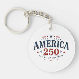 America USA 250th, 250 Years of Freedom Key Ring