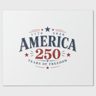 America USA 250th, 250 Years of Freedom Wrapping Paper