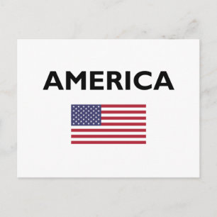 America USA American Flag Light-Colour Postcard