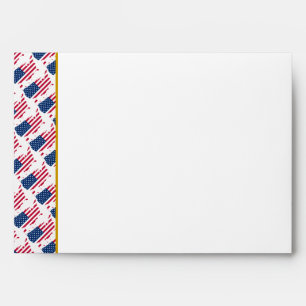 AMERICA USA Flag Christian Gold Trim Custom Envelope