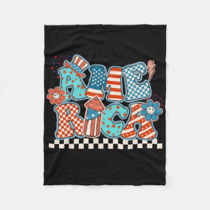 America Usa Fourth Of July 4th For Men Womens And Fleece Blanket