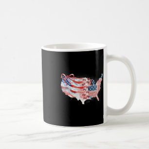 America Usa Map Preppy 4th Of July Happy Independe Coffee Mug