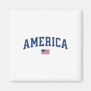 America Usa Women Men Kids American Flag July 4th Magnet