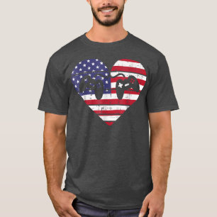 America Video Game Controller 4th Of July Men Boy T-Shirt