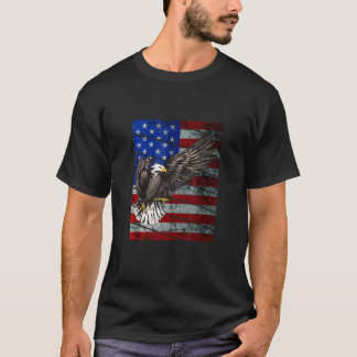 America Vintage Eagle Patriotic American Flag 4th T-Shirt