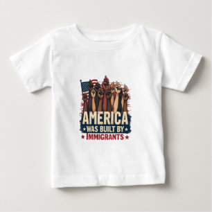 America Was Built by Immigrants Trump Democrats Baby T-Shirt