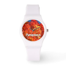 America Watches Orange Red Yellow Autumn Leaves