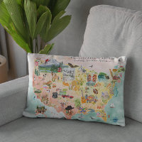 America | Watercolor Illustrated USA Map