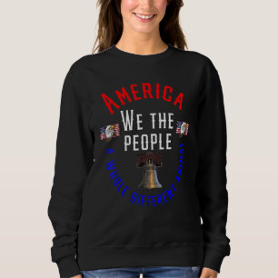 America We The People American Flag Bell Eagle Sweatshirt