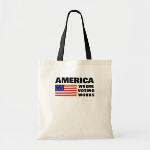 America, Where Voting Works Tote Bag