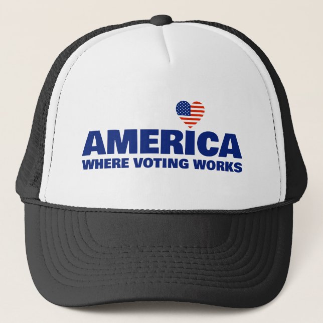 America, Where Voting Works Trucker Hat (Front)
