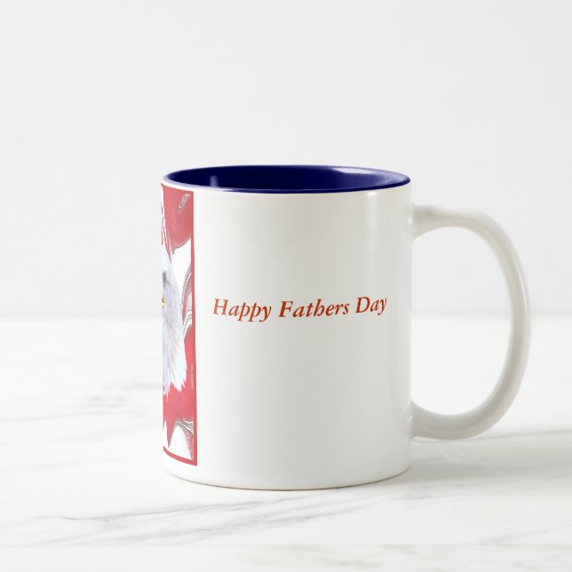 AmericaIsOneNationUnderGod2, Happy Fathers Day,... Two-Tone Coffee Mug (Right)