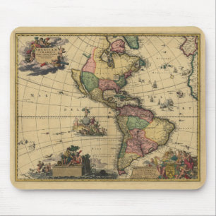 Americam utramque - North & South America Map Mouse Pad