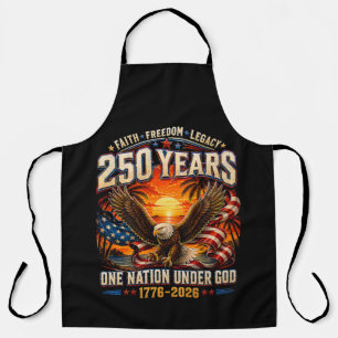 American 1776 2026 250th 4th July Independence Day Apron
