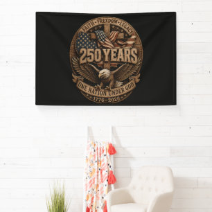 American 1776 2026 250th 4th July Independence Day Banner
