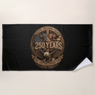 American 1776 2026 250th 4th July Independence Day Beach Towel