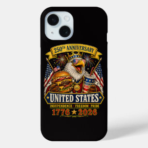 American 1776 2026 250th 4th July Independence Day iPhone 15 Case