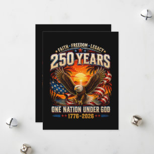 American 1776 2026 250th 4th July Independence Day Holiday Card