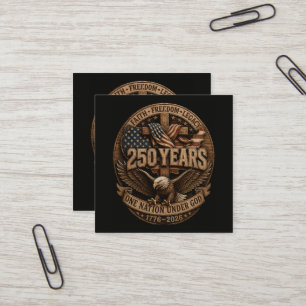 American 1776 2026 250th 4th July Independence Day Square Business Card