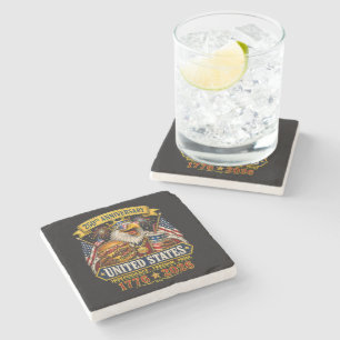 American 1776 2026 250th 4th July Independence Day Stone Coaster