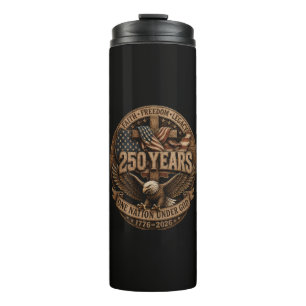 American 1776 2026 250th 4th July Independence Day Thermal Tumbler