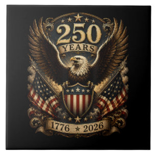 American 1776 2026 250th 4th July Patriotic Eagle Ceramic Tile