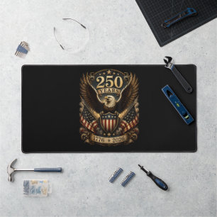 American 1776 2026 250th 4th July Patriotic Eagle Desk Mat
