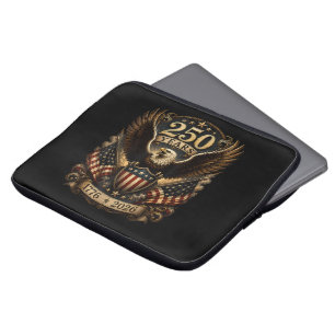 American 1776 2026 250th 4th July Patriotic Eagle Laptop Sleeve