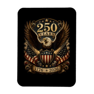 American 1776 2026 250th 4th July Patriotic Eagle Magnet