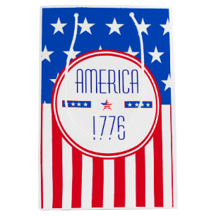 American 1776 patriotic medium gift bag