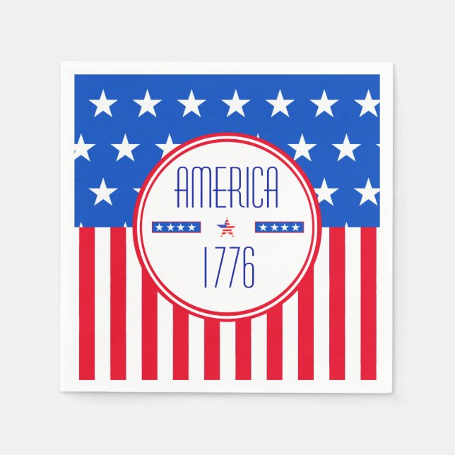 American 1776 patriotic  napkin (Front)