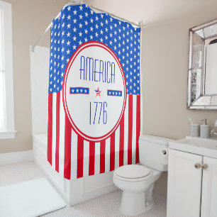 American 1776 patriotic   shower curtain