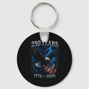 American 250 Years Eagle Usa Flag Patriotic 1776 T Key Ring