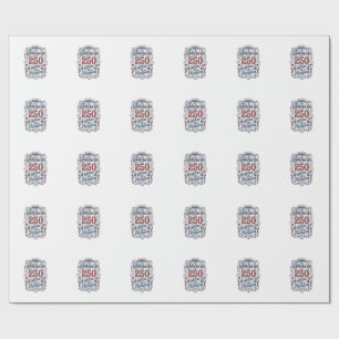American 250 Years of Freedom Patriotic Shirt Desi Wrapping Paper