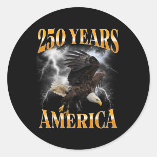 American 250th Anniversary _1 Classic Round Sticker