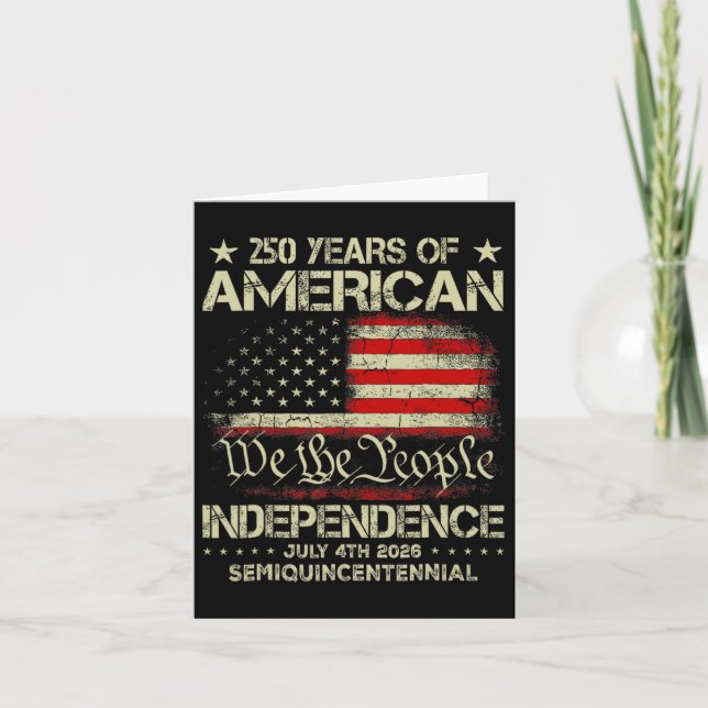 American 250th Anniversary Celebration 250 Years U Card (Front)