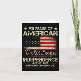 American 250th Anniversary Celebration 250 Years U Card