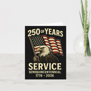 American 250th Anniversary Celebration Patriotic U Card